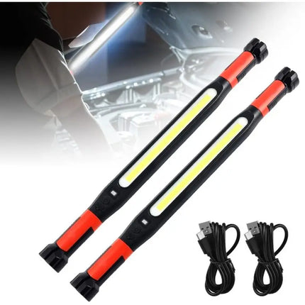 High Lumen Rechargeable LED Work Light Ideal for Car Emergency Repair Powerful Magnetic Flashlight with Hooks and Magnetic Base