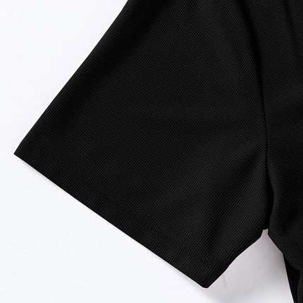 2025 New Men's Casual Fashion Simple V-neck Short-Sleeved T-shirt Summer Comfortable Breathable Versatile Top