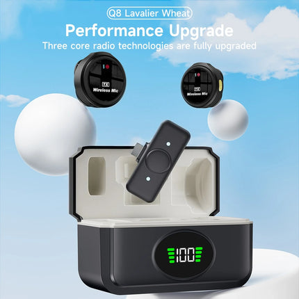 Wireless Lavalier Lapel Mini Microphone for iPhone iPad Android Outdoor live streaming Recording Interview with Magnetic Clip