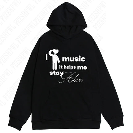American retro y2k Millennium grey hoodie for women's autumn and winter new loose and personalized printed street casual hoodie