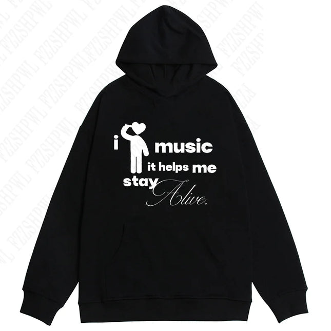 American retro y2k Millennium grey hoodie for women's autumn and winter new loose and personalized printed street casual hoodie