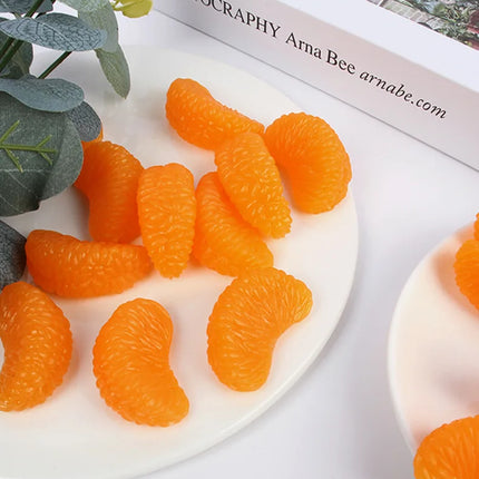 New Simulation Orange Petal Fruit Model Key Chain Creative Backpack Hanging Accessories Key Ring Party Gift