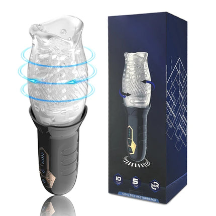 Automatic Rotating Vibrating Male Masturbator Cup Vibration Penis Pump Trainer Masturbation Cup Adult Sex Toys for Men Adults 18