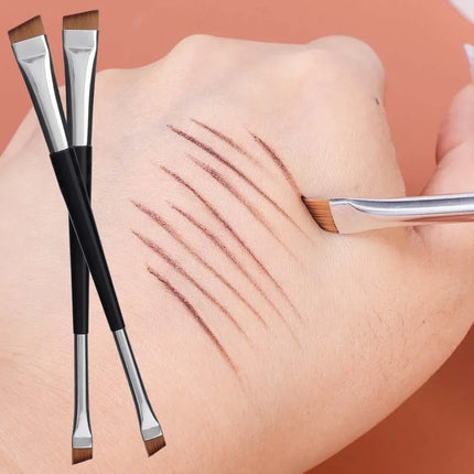 1/10pcs Double Head Blade Eyeliner Eyebrow Brush Portable Soft Flat Fine Eye Liner Brow Contour Makeup Brushes Make Up Tools Set