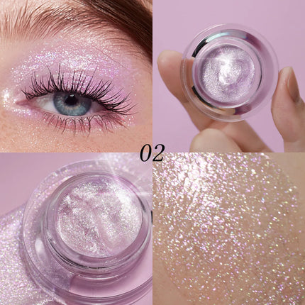 Multi-Use Liquid Glitter Eyeshadow High Shine Shades Gel Liquid Eyeshadow Water Light Quick Dry Long Lasting Multi-Use Makeup
