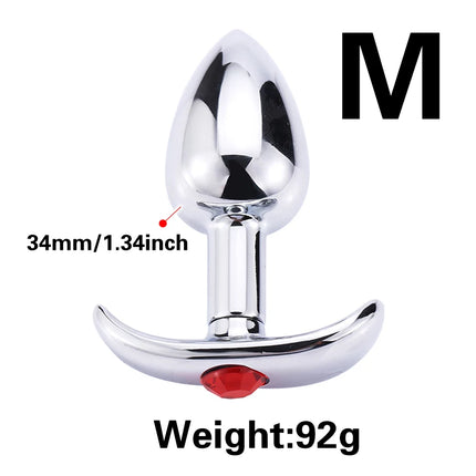 Metal Outdoor Anal Plug Stainless Steels Anchor Base Butt Plug Prostate Massager Anal Masturbator Dildos Adult Sex Toys