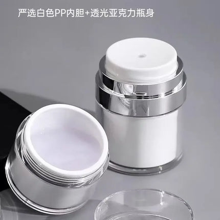 15/30/50ml Cosmetics Empty Airless Pump Jar Refillable Acrylic Cream Vacuum Bottle Portable Size Container of Makeup for Lotion
