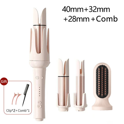 Auto Curling Iron Professional 3 Speed Rotary Hair Curler Ceramic Heated Styling Wand with Negative Ion Hair Care Styling Tools