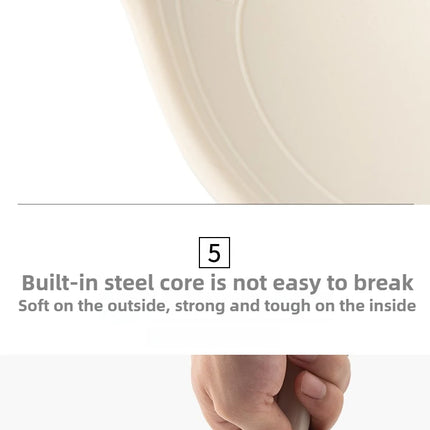 Kitchen Tool Silicone Spoon Multi purpose Grip Comfortable Anti slip Round Handle Large Cookware Tableware Spoon