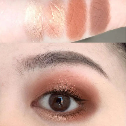 Fine Shiny Matte Milk Tea Shadow eye shadow 6 color Eyeshadow Palette Waterproof Matte Shadow Palette Student Friendly Cosmetics