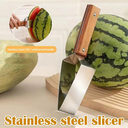 Stainless Steel Watermelon Slicer Handheld Thicken Melon Cutting Tool Fast Cutting Convenient Fruit Cutter Camping Party