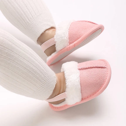 Newborn to 18 Months Children's Woolen Cotton Slippers Soft Soled Warm Baby Casual Shoes Cozy Footwear for Infants