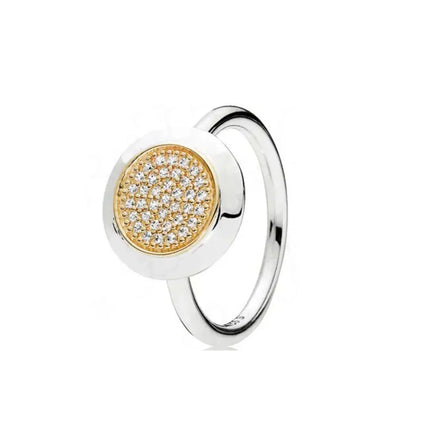 2025 Hot Selling Wholesale Gold Color Sun Heart Bow Size 6 7 8 9 Ring Rings For Trenday Women Jewelry 925 Sterling Silver