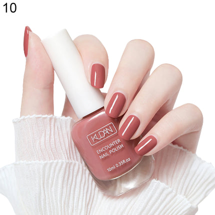 16 Colors Water-Based Nail Polish Set 10ml Nude Red Pink Peel-Off Air-Dry Nail Art Polish Kit Manicure No Need Lamp