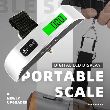 Electronic Hanging Suitcase Travel Weigh Scale | Portable Digital LCD Luggage Scale 110lb 50kg for Baggage Bag Balance 1pc