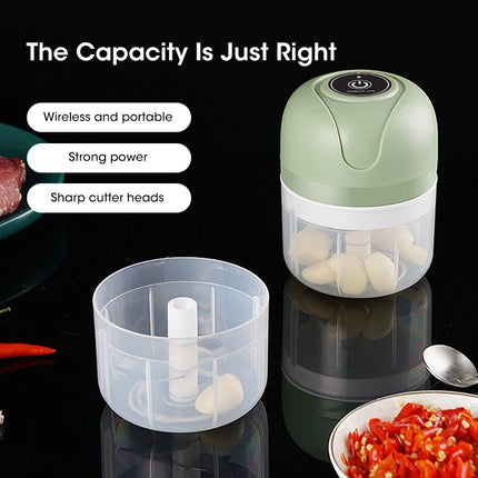 New Rechargeable Electric Garlic Masher, Mini Portable Food Chopper for Home & Baby Food