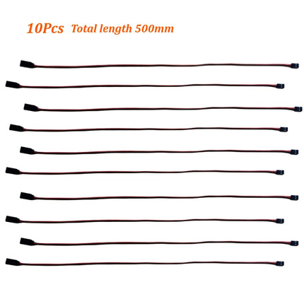10pcs 100mm 150mm 200mm Servo Extension Cord 300mm 500mm Male to Female 10cm Servo Lead Wire For RC Futaba JR Connector