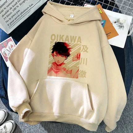 90s Japanese Anime Haikyuu Hoodies Women Funny Karasuno Fly High Graphic Streetwear  Fashion Male Sweatshirts Unisex Harajuku