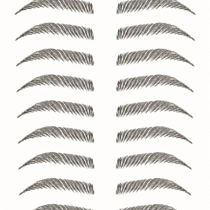 4D Hair Like Eyebrows Makeup Waterproof Eyebrow Tattoo Sticker Long Lasting Natural Fake Eyebrow Stickers Cosmetics 10 pairs 1PC
