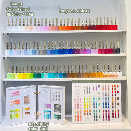 Glenys 96 color spring and summer nail polish gel nail salon wholesale gel nail polish set immersion ultraviolet LED gel varnish