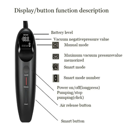 Premium Electric Vacuum Pump for Penis Enlargement Optimal Kpa Suction-Releasing Cycles Male Dick Extender Sex Product for Men