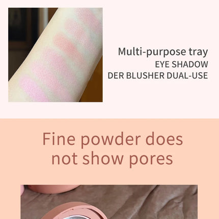 HerorangeHR402 Serbuk Serbuk Monokrom Kalis Air Panjang Tahan Lama Plat Peach Orange Kabus Lembut Lembut Matte Semulajadi Blush