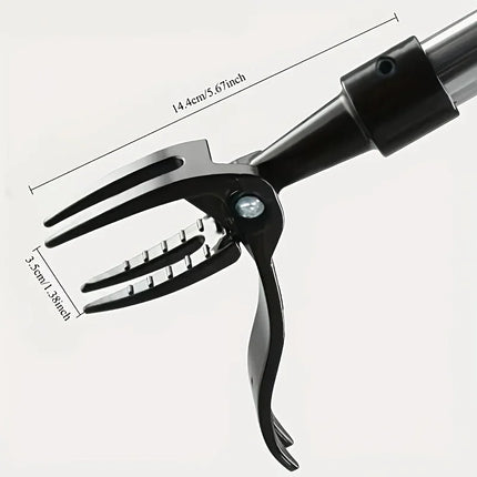 4-Prong Weeder with Long Handle,Durable Stainless Steel, Ergonomic Grip for Easy Weeding, No Bending or Kneeling Needed