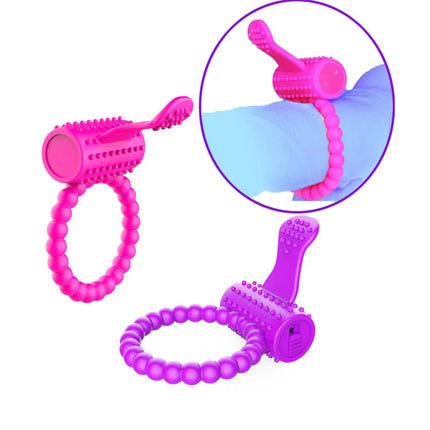 Super-stretchy Vibrating Cock Ring Rabbit Ears Stimulator Delay Erection Penis Ring Mutual Couple Sex Toy Waterproof Silicone