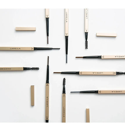 5 Colors With Brush Double Head Eyebrow Pencil Waterproof Smooth Eyebrow Stick Sweatproof Eyebrow Gel Tattoo Pencil Cosmetics