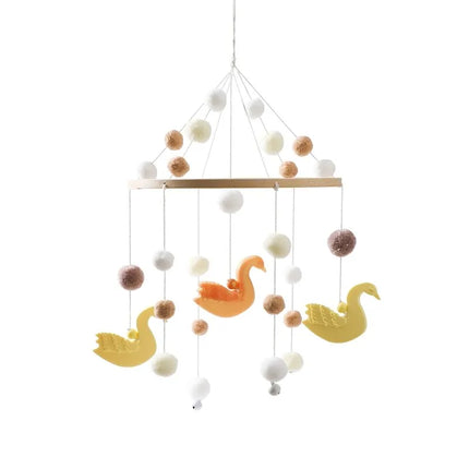 DIY Baby Crib Bed Bell Holder Arm Toy Imitation Wood Grain Infant Bed Decoration Toys Rotating Music Box Nut Screw Arm Bracket