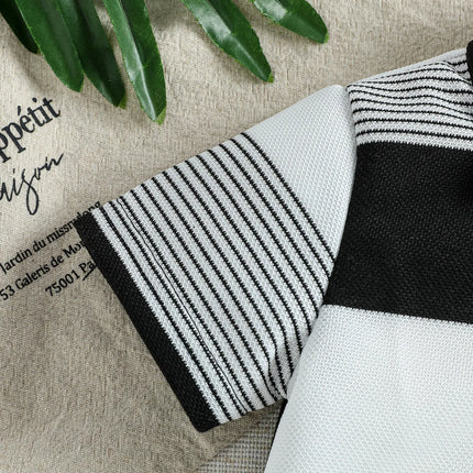 Baby Boys 2026 Cute Striped Summer Short Sleeve Turn-down Collar Bodysuit For 0-1Y Casual Daily Wear Romper