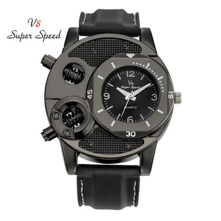 Men's Watch, Leisure Sports V8 Quartz Watch, Trendy Fashion Silicone Watch Classic Analog Display Wristwatch for Casual
