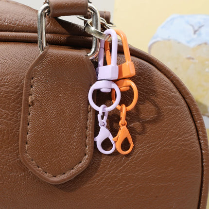 Lobster Clasp Spring Buckle Keychain with Chains Colorful Keyrings for DIY Jewelry Making Carabiner Key Ring Hooks Bags Buckle
