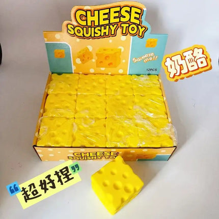 2026 Sell Simulated Cheese Squishy Toy, Jumbo Creative Slow Rising Cheese Block, Stress Relief Vent Toy Wholesale Toy