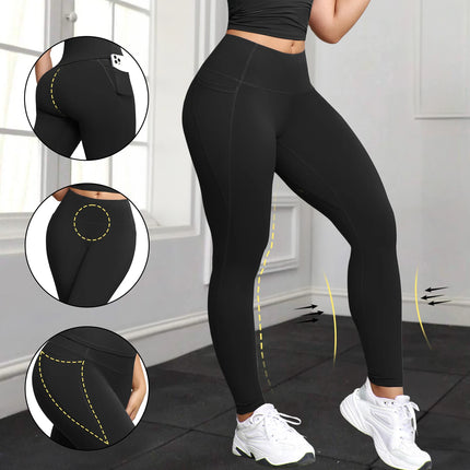 Leggings with Pockets for Women High Waist Tummy Control Workout Gym Yoga Pants Stretch Workout Running Fitness Casual Leggings