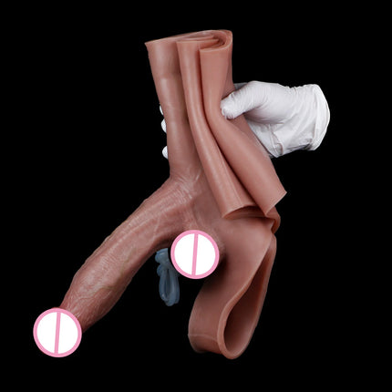 FAAK Silicone Squirt Dildo Panties Simulated Abdominal Muscles Underwear Ejaculation Realistic Penis sex Toys for Men Women