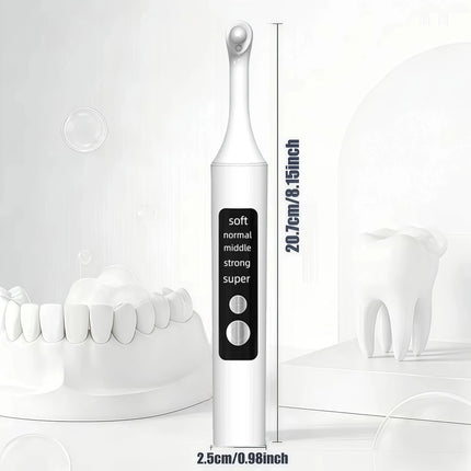 Tooth Polisher, Rechargeable Teeth Whitening Kit, for Teeth Cleaning and Whitening, Equipped with 6 Brush Heads & LED Light, Por
