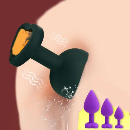 【AD】Metal Anal Plug Heart Crystal Beginner To Expert Butt Plug Adult Toy Tail Female/Male Dildos Sex Toys Couples Adults Game
