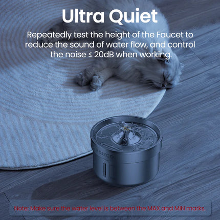 ROJECO Stainless Steel Pet Drinking Fountain Auto Cat Water Fountain Smart Pet Water Dispenser with Pump for Dog Cat Drink Bowl