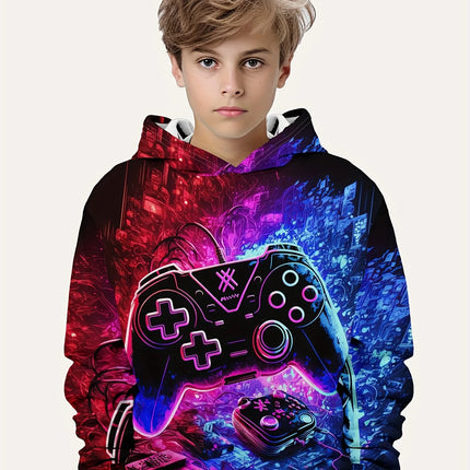 Children's Clothes 3D Controller Games Printed Hoodies Boys' Autumn Clothes Long Sleeve Fashion Sweaters for Children Sweatshirt