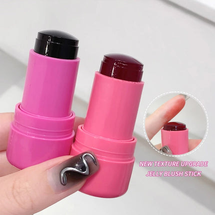 Lip and cheek blush stick color change brightening natural saturation student girl