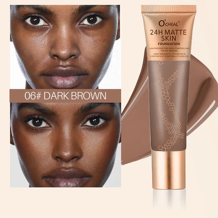 Natural liquid foundation, waterproof and sweat proof, durable makeup effect, multi color optional, create a natural foundation