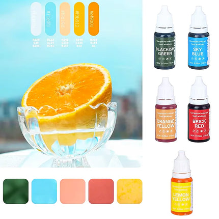 5pcs of Water Oil Dual-use Pigments Suitable for Various Hand Dyeing Purposes Plasticine Handmade Soap Baking Cream Coloring Etc