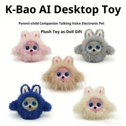 Kbaby AI Companion Robot Plush Voice Interactive Electronic Pet Stuffed Doll Desktop Toy For Kids Parent Child Companion