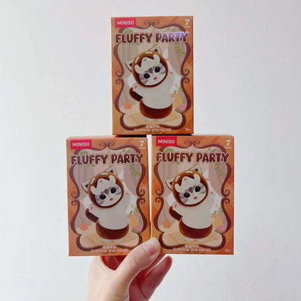 100%Genuine MINISO Mofusand FLUFFY PARTY Series Blind Box Figures Trendy Cartoon Cute Ornaments Collection Toys Birthday Gifts
