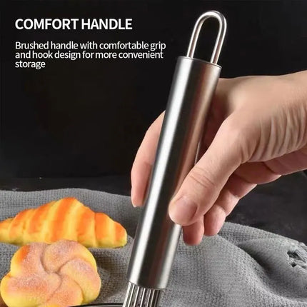 Stainless Steel Manual Egg Beater Egg Stick Mixer Egg Beater Cream Egg Baking Egg Mixing Artifact Household Baking Tools
