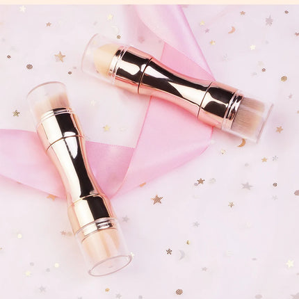 4-in-1 Multifunctional Makeup Brush Set - Professional Portable Foundation Blush Eyeshadow Lip Brushes Travel Kit with Case