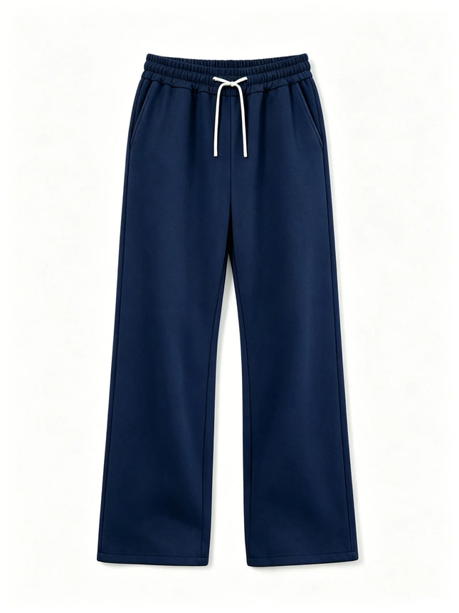 Men's casual wide-leg sweatpants loose fit drawstring waist straight leg suitable for everyday wear and street style
