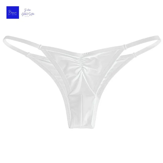 US Size Men's Ice Silk Thongs Briefs Sexy Low-Rise G-String Breathable Seamless T-Back Sports Fitness Underwear Plus Size