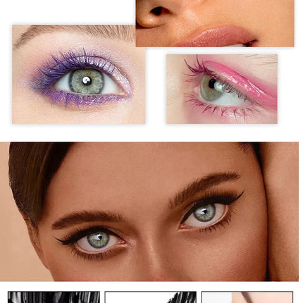 3D Mascara Lengthening Black Lash Eyelash Extension Eye Lashes Brush Beauty Makeup Long-wearing Gold Color Mascara